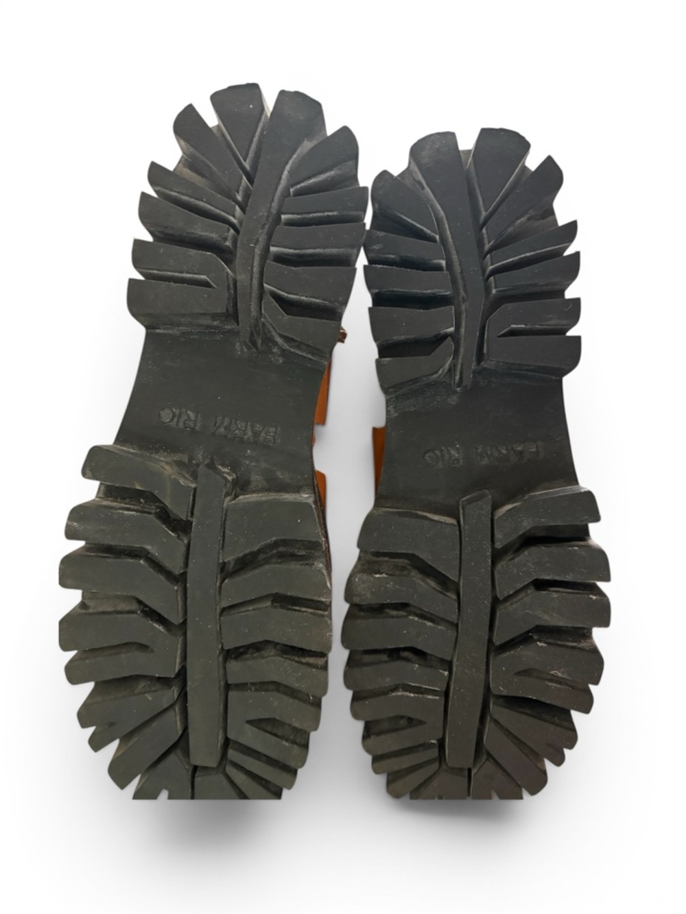 FARM Rio Orange Leather Lace-Up Boots with Black Laces - Picture 5 of 6